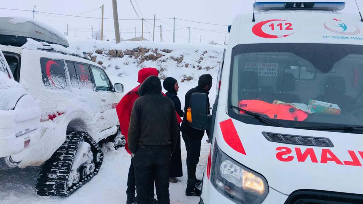 Kardelen'e paletli ambulansla ulaşıldı