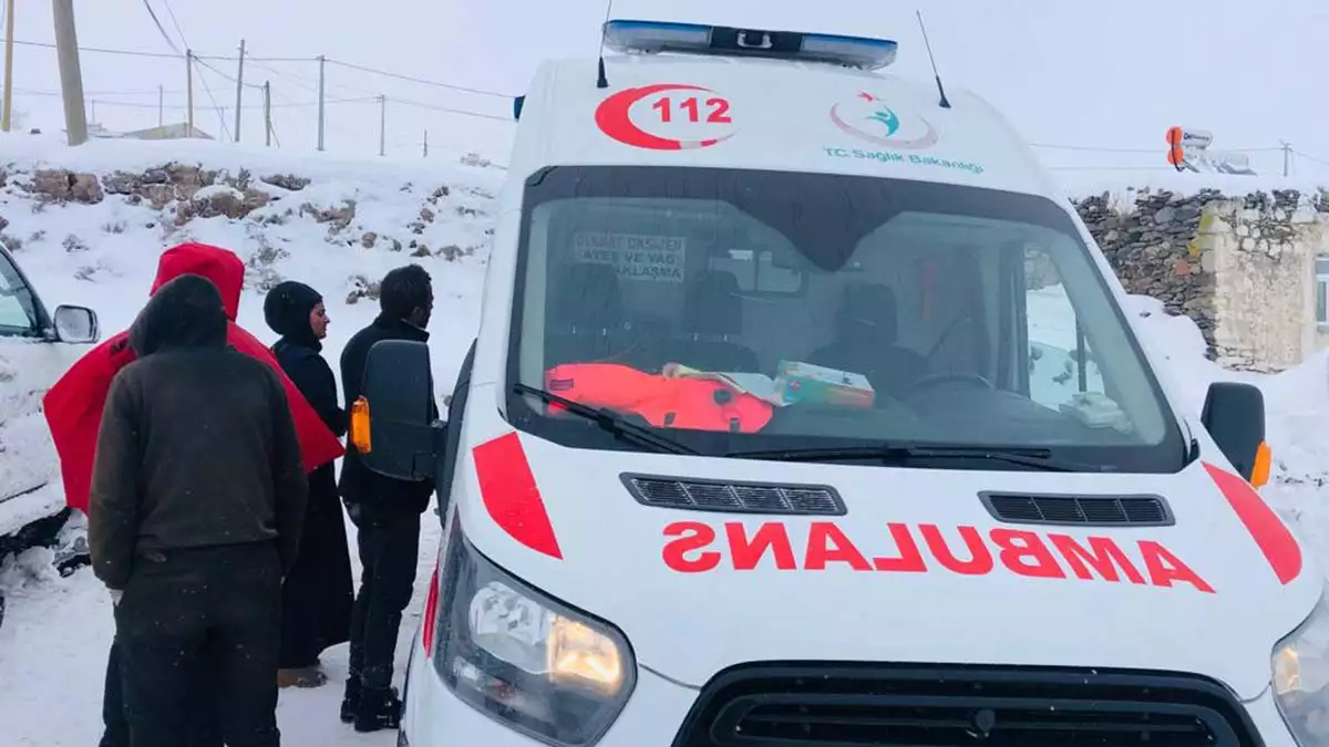 Kardelen'e paletli ambulansla ulaşıldı