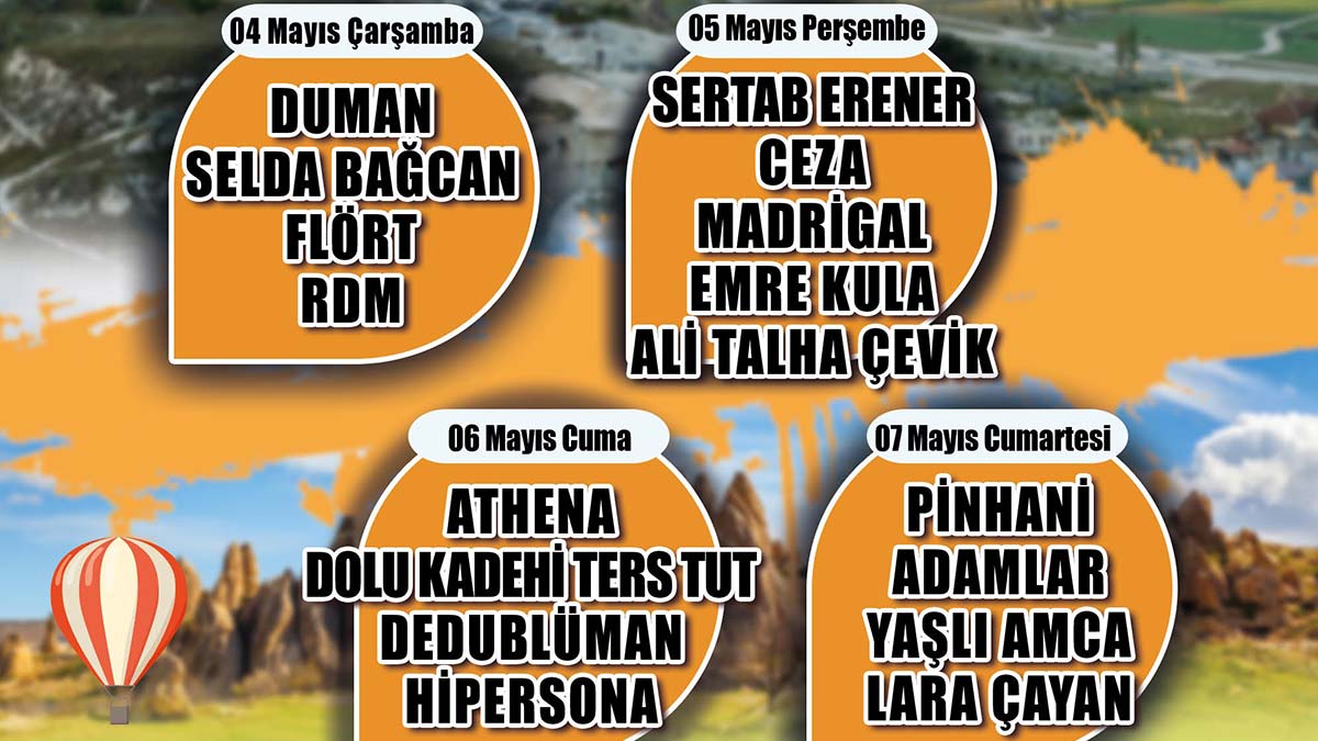Milyonfest Kapadokya'da sahne alacak sanatçılar belli oldu