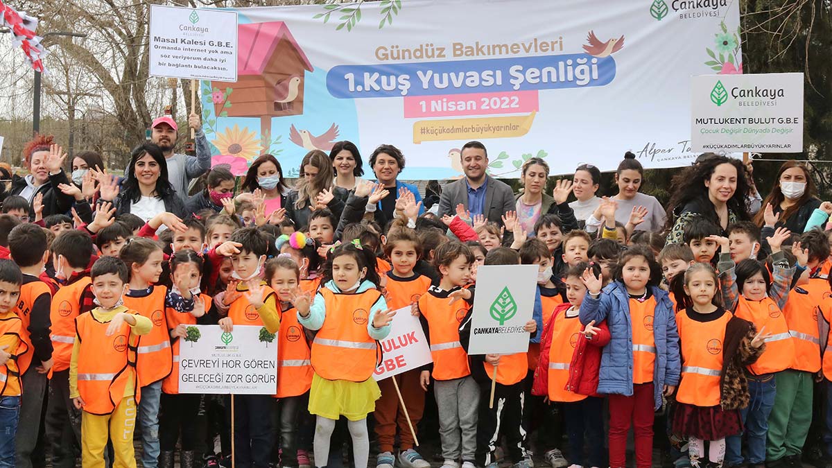 Kuş yuvaları Çankayalı miniklerden