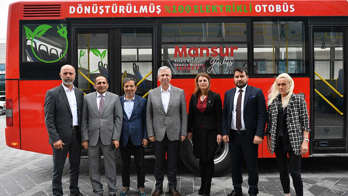 Dizelden dönüştürülmüş elektrikli otobüsler hazır