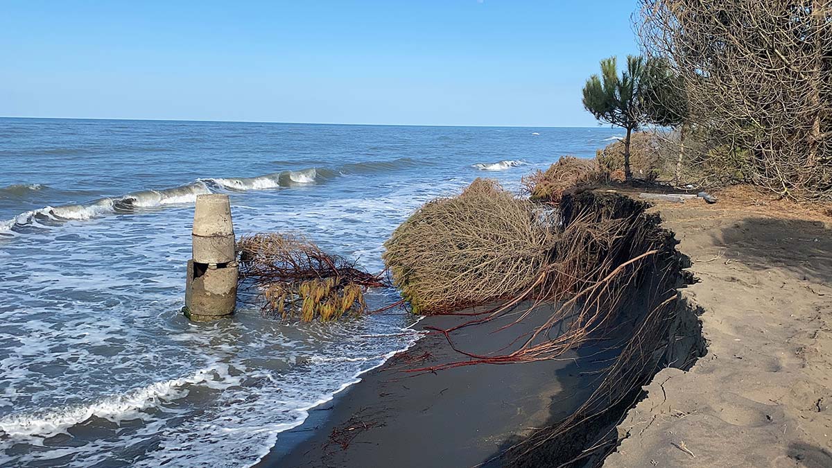 Dalgalar kıyıyı yuttu, evlere yaklaştı
