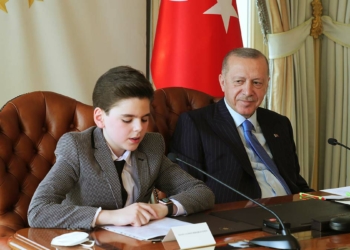 Erdoğan çocukları kabul etti