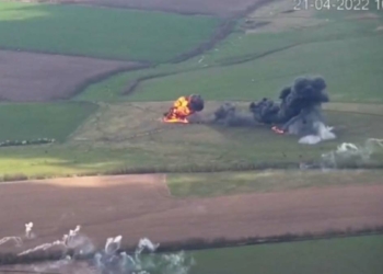 Ukrayna'dan Rus helikopterinin düşürülme anı