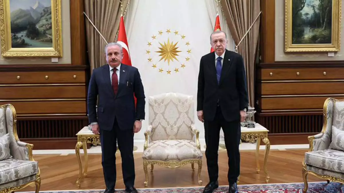 Erdoğan mustafa şentop'u kabul etti