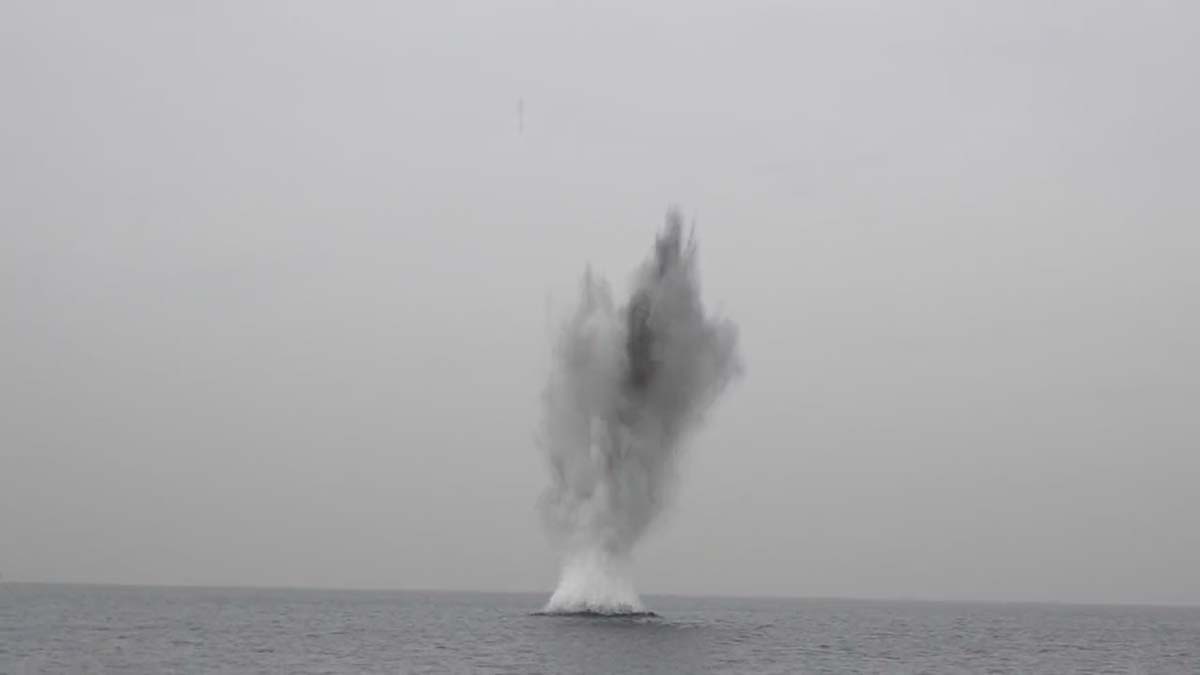 Mayınların imha edilme anları paylaşıldı