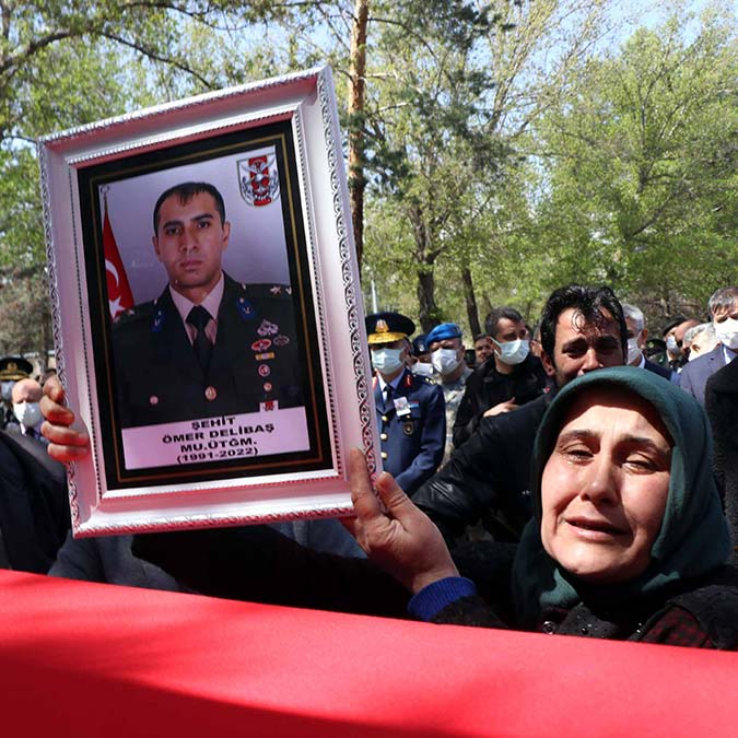 Şehit Ömer Delibaş Kayseri'de toprağa verildi