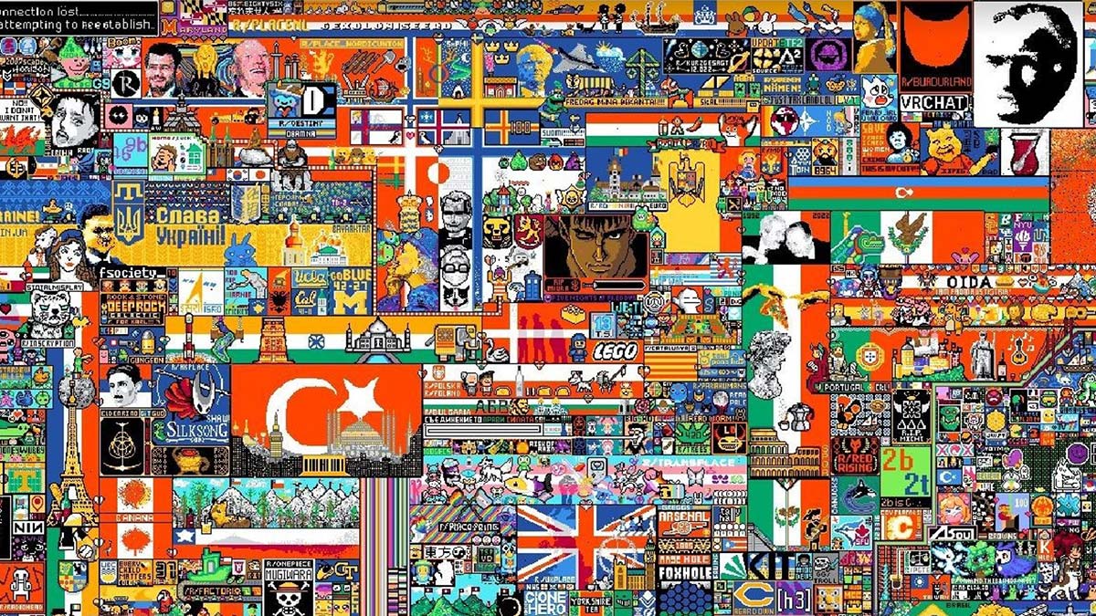 Reddit’te başlatılan uygulama, Reddit kullanıcılarının ekranda belirlenen alana herhangi bir renkte piksel yerleştirmesiyle çalışıyor.