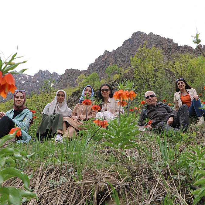 Turistler laleleri görmek için Hakkari'ye geldi