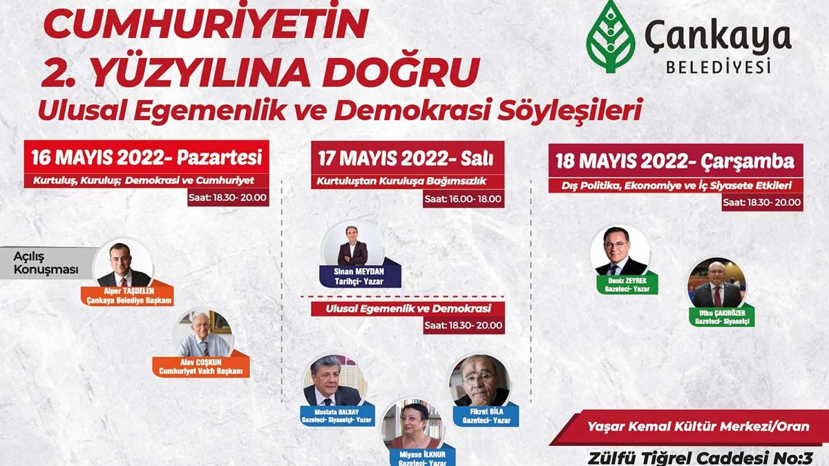 Cumhuriyetin 2. Yüzyılına Doğru Demokrasi Söyleşileri