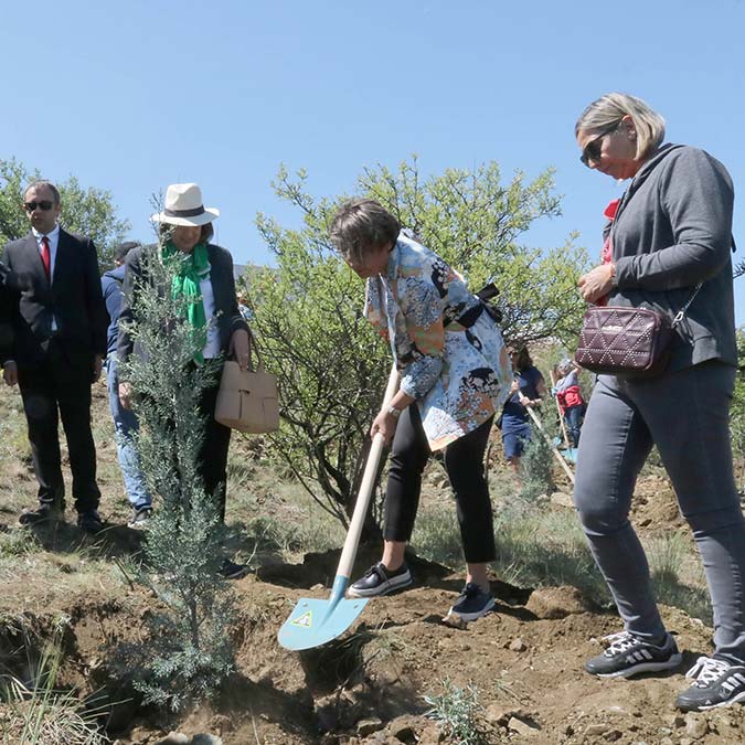 Büyükelçi eşleri Bademlidere'de ağaç dikti