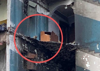 Bombalanan binada mahsur kalan kedi kurtarıldı