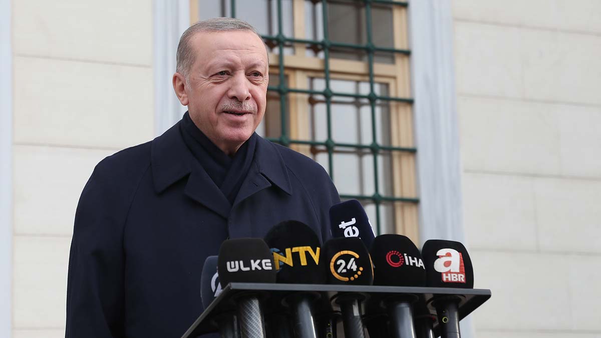 Erdoğan Çamlıca Camii'nde cemaate seslendi