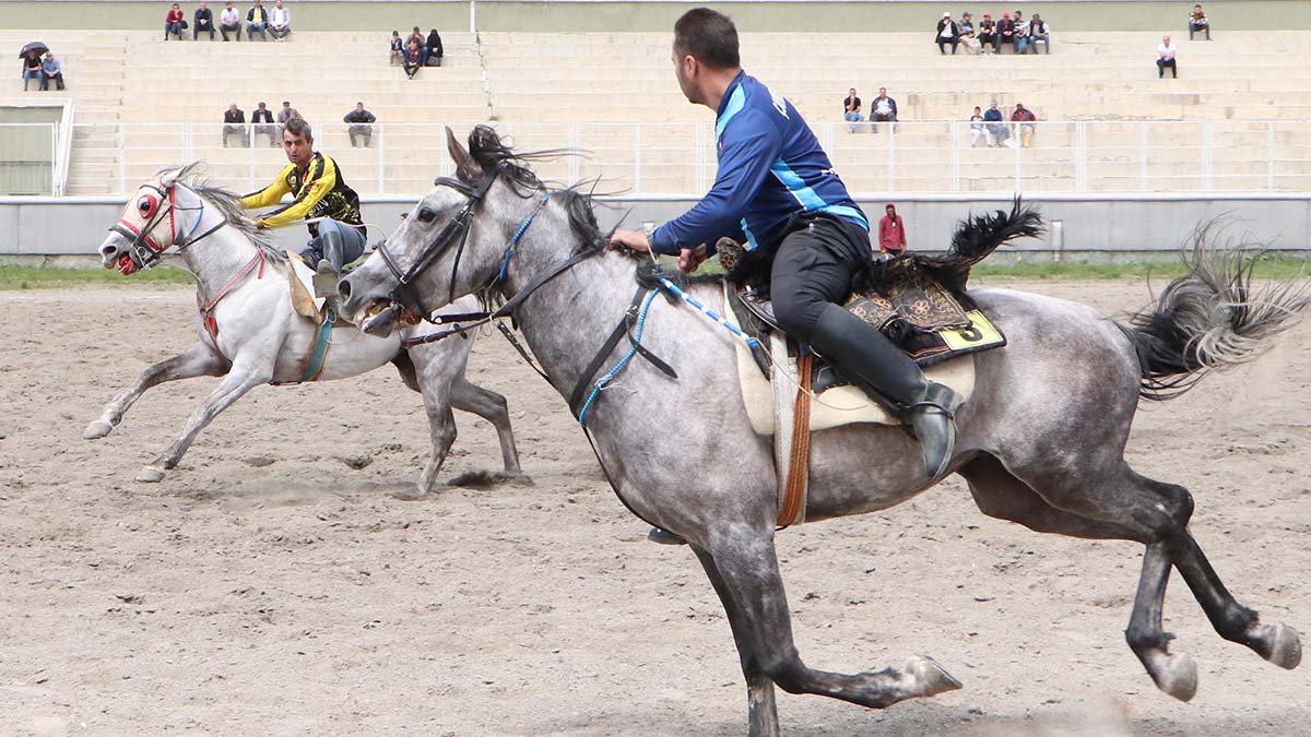 Erzurum'da dört mevsim dört nala cirit keyfi