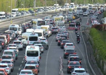 İstanbul'da trafikte yoğunluk