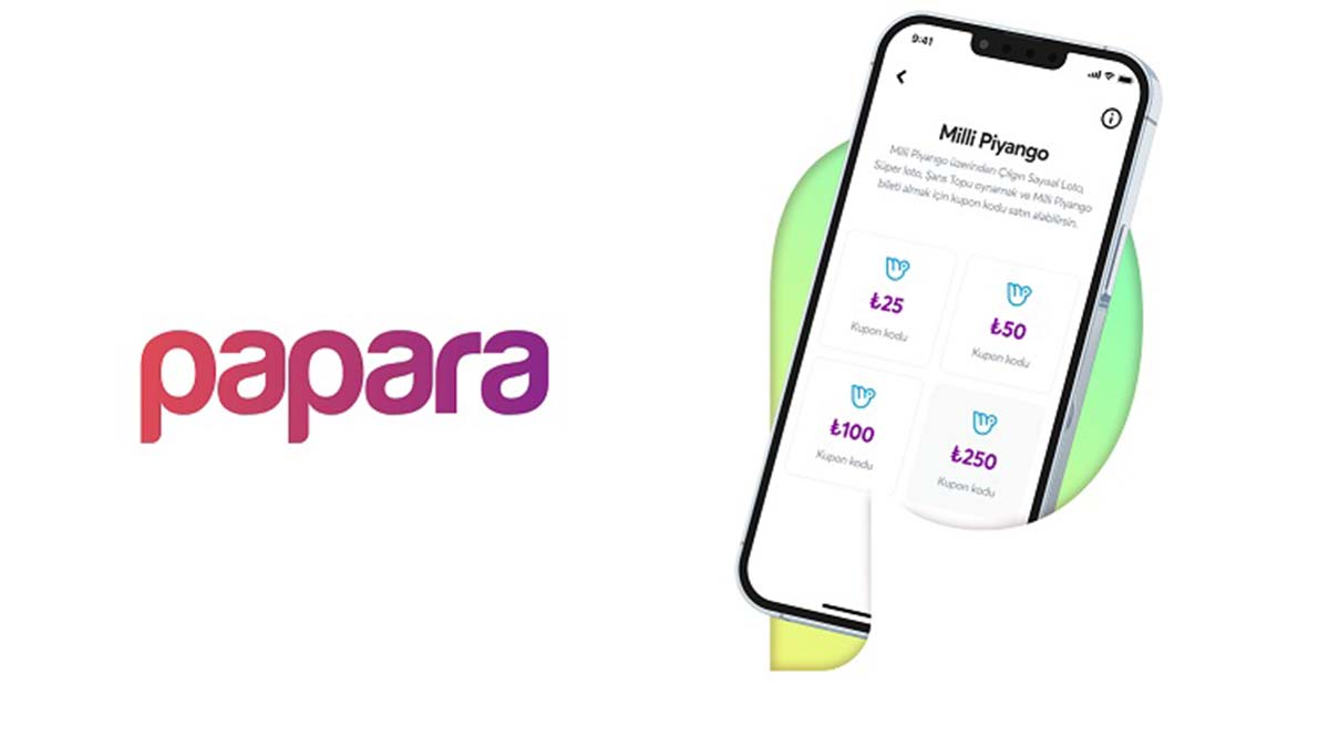 Papara'ya Milli Piyango kupon kodu alma özelliği
