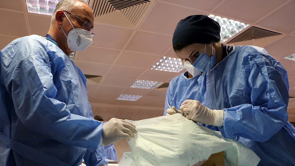 Plastik cerrahlarına kadavra üzerinde eğitim