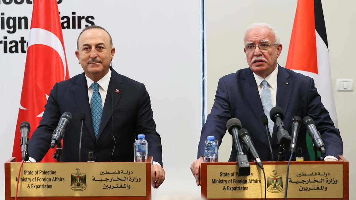Çavuşoğlu ve Filistin Dışişleri Bakanı ortak basın toplantısı yaptı