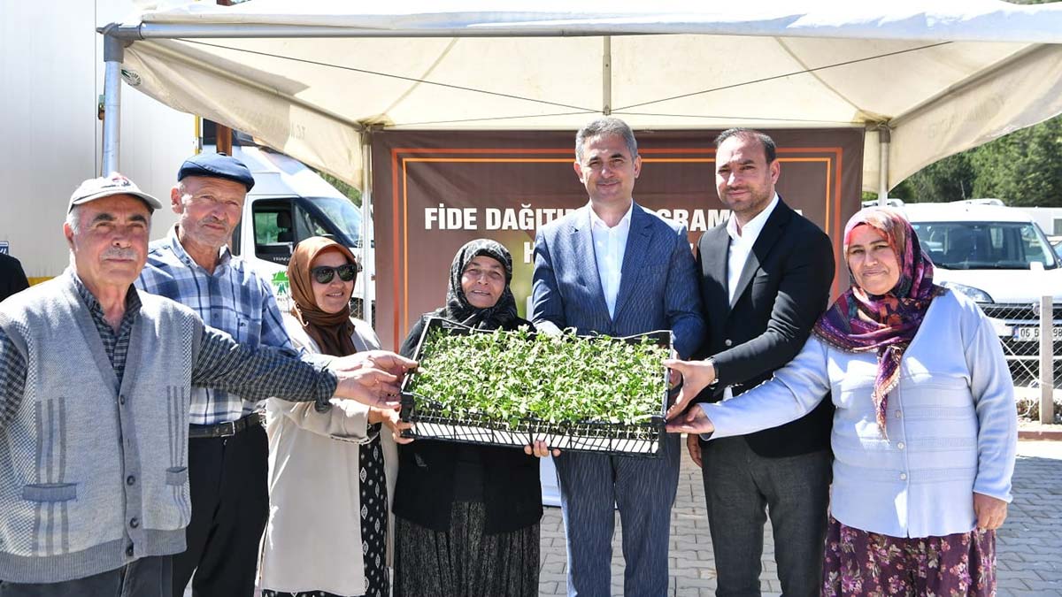 Mamak Belediyesi çiftçilere 450 Bin fide dağıttı