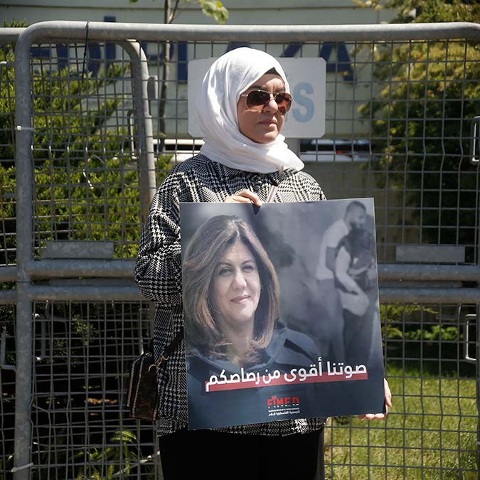 Şirin Ebu Akile'nin öldürülmesi protesto edildi