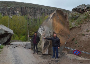 Ihlara Vadisi'nde heyelan