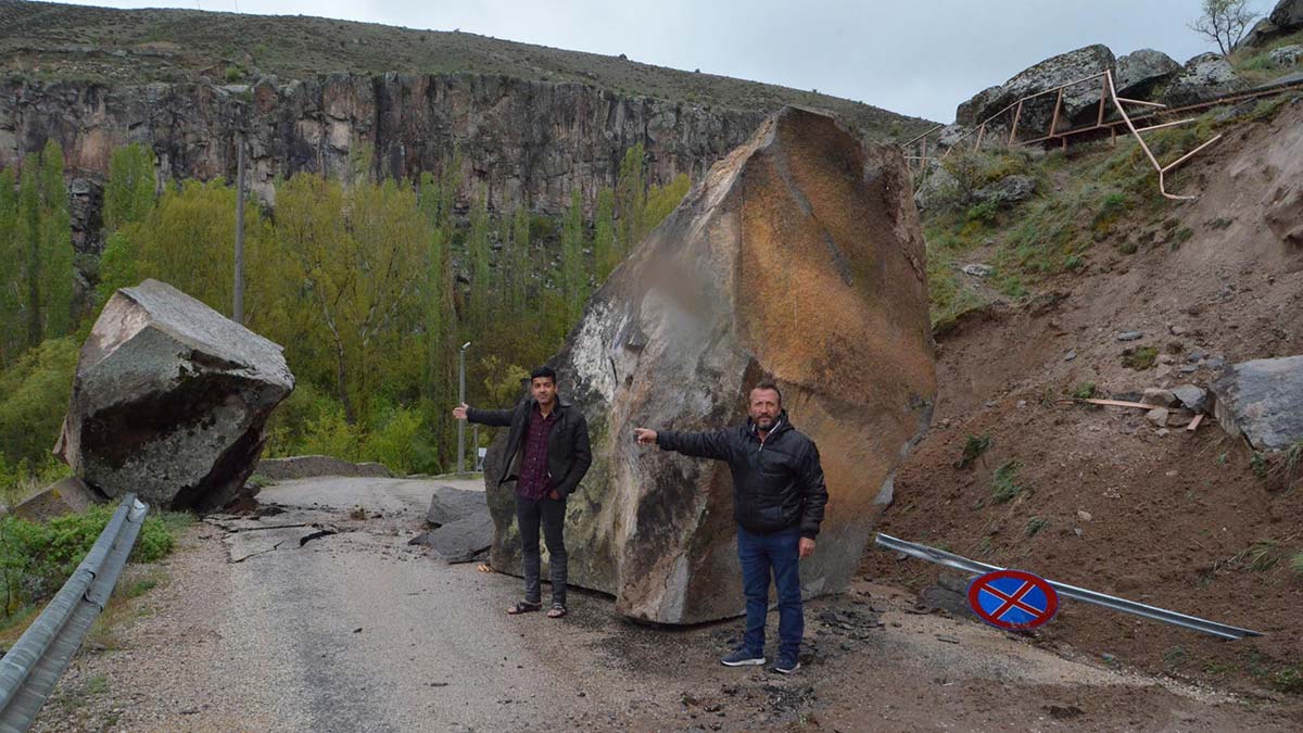 Ihlara Vadisi'nde heyelan