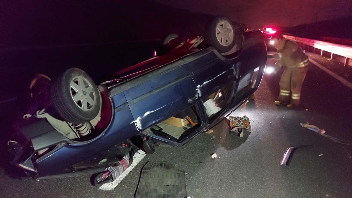 Kuzey Marmara Otoyolu'nda otomobil takla attı