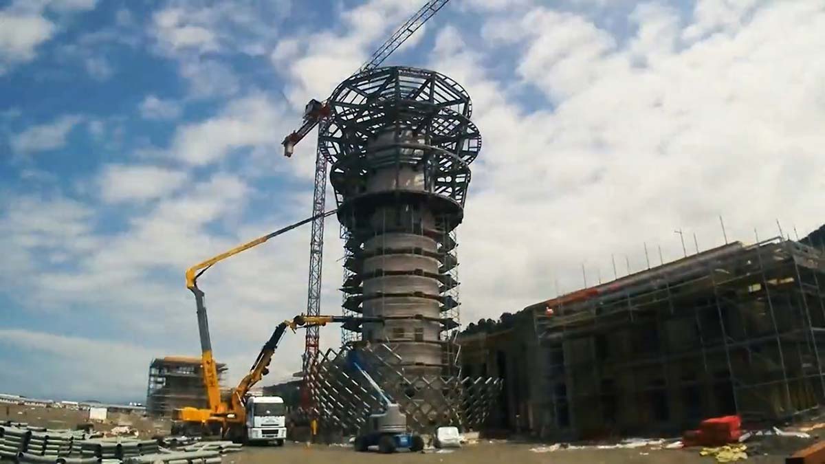 Rize-Artvin Havalimanı'nın terminal binaları kayda alındı