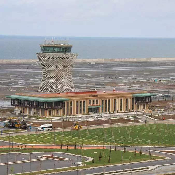 Rize-artvin havalimanı'nın terminal binaları kayda alındı