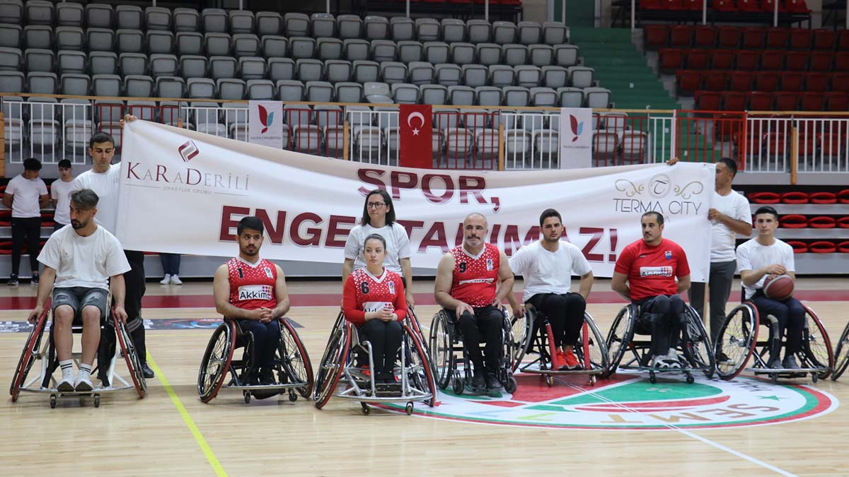 Yalova Ortopedik Spor Kulübü (YOSK) Tekerlekli Sandalye Basketbol Takımı, Terma City personeliyle empati maçı yaptı.