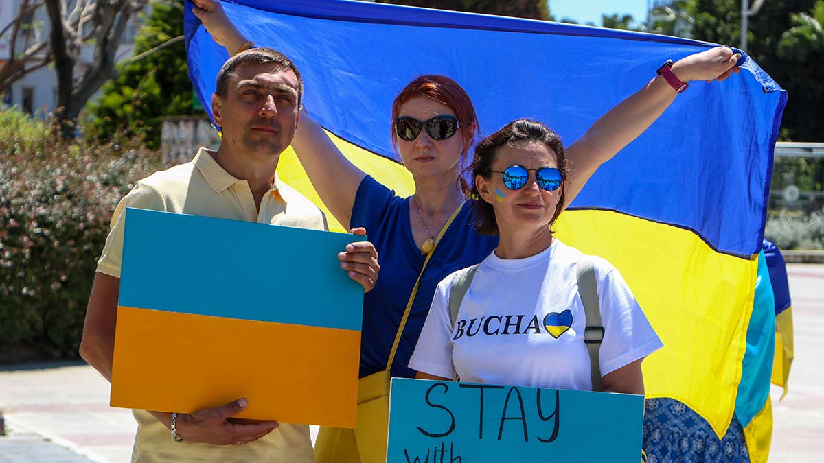 Ukraynalılar Rusya'yı protesto etti