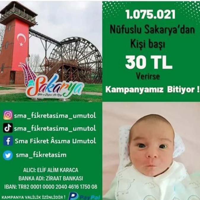 Bazen bilmediğiniz bir hastalık sizin çocuğunuzun imtihanı olabilir. Kimse sınanmak istemez hayat, SMA hastası küçük Fiko'yu doğduğunda sınadı ama umut bitmedi Hendek ilçesindeki herkes taşın altına elini koydu.