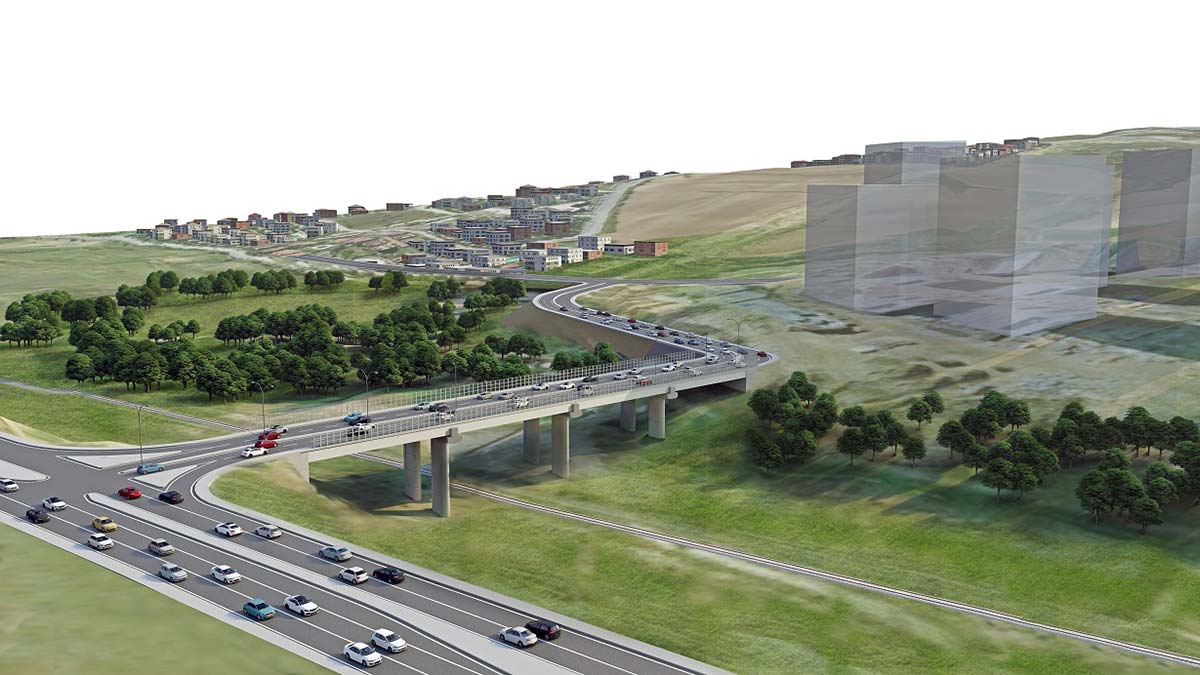 Başakşehir'de yeni bir viyadük çalışması