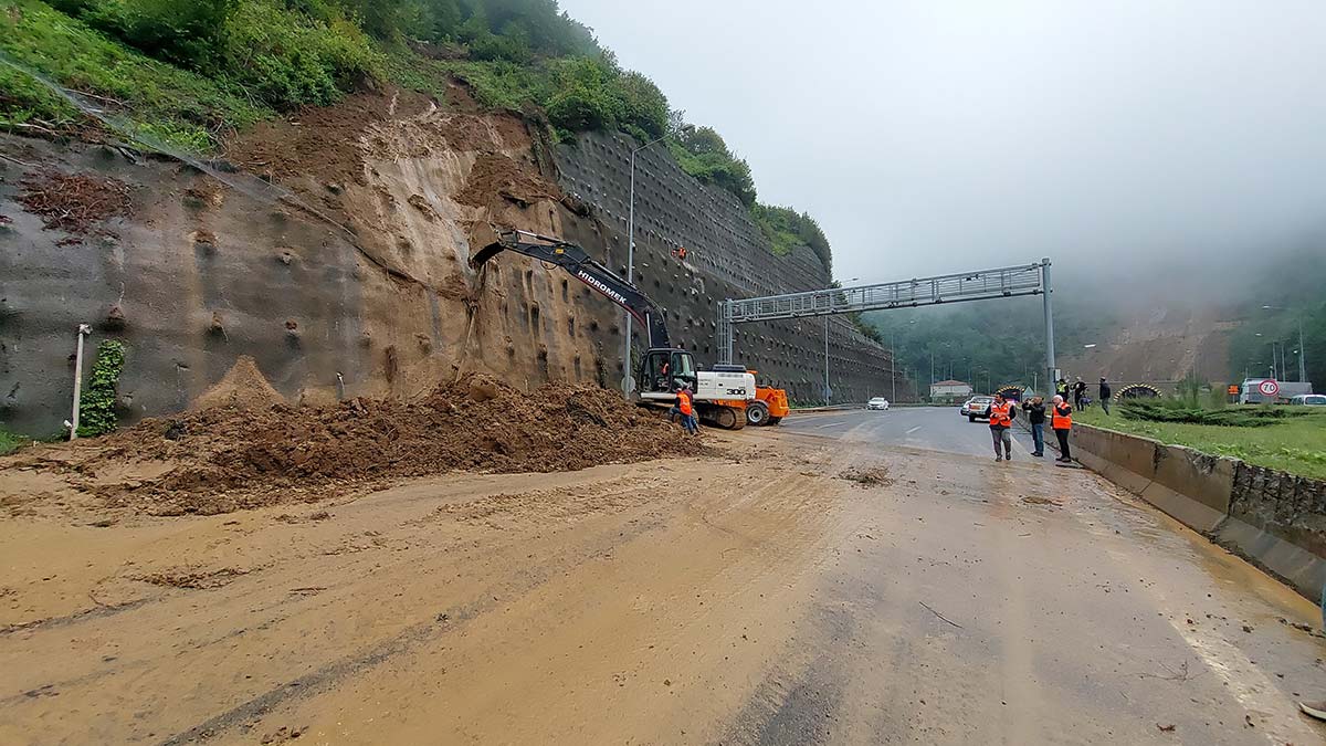 Bolu Dağı'nda toprak kayması