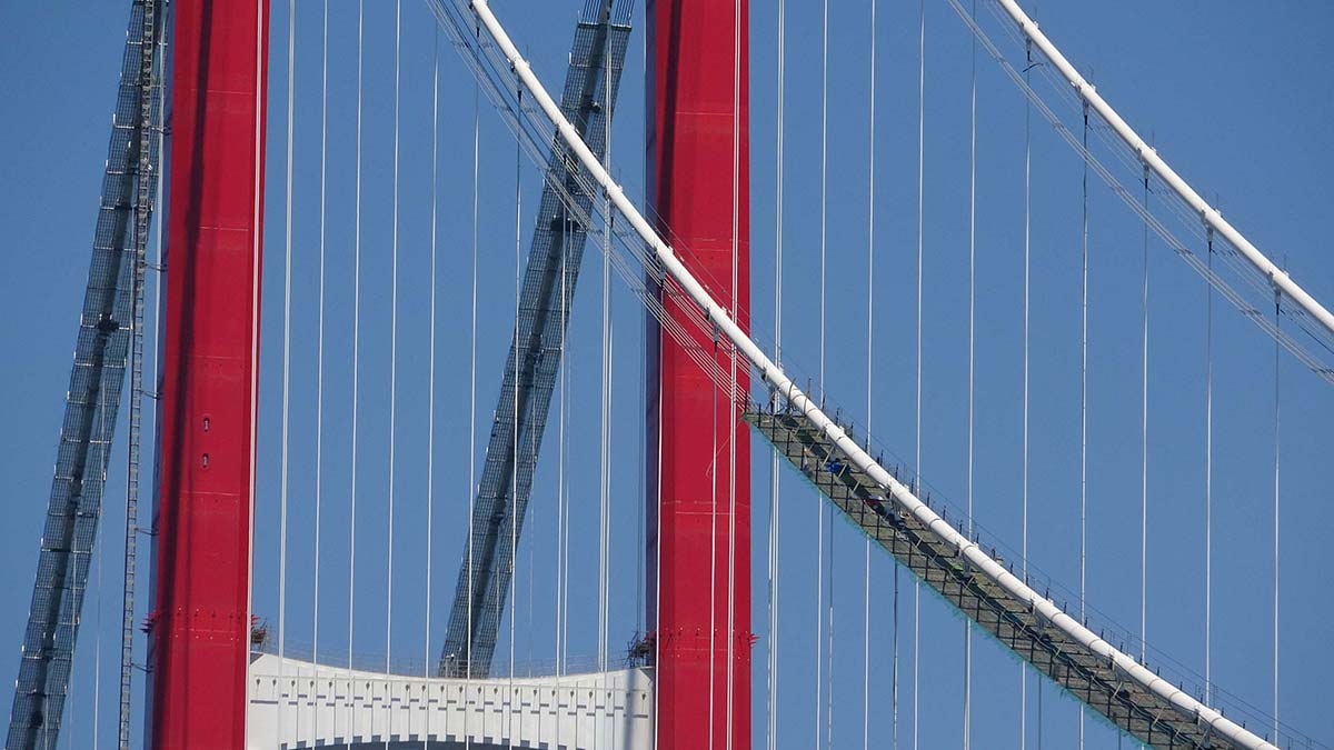 Çanakkale Köprüsü'nde kedi yollarının sökümü