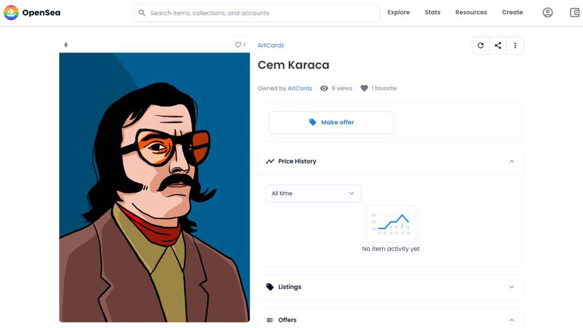 Cem Karaca'nın NFT portresine tedbir kararı