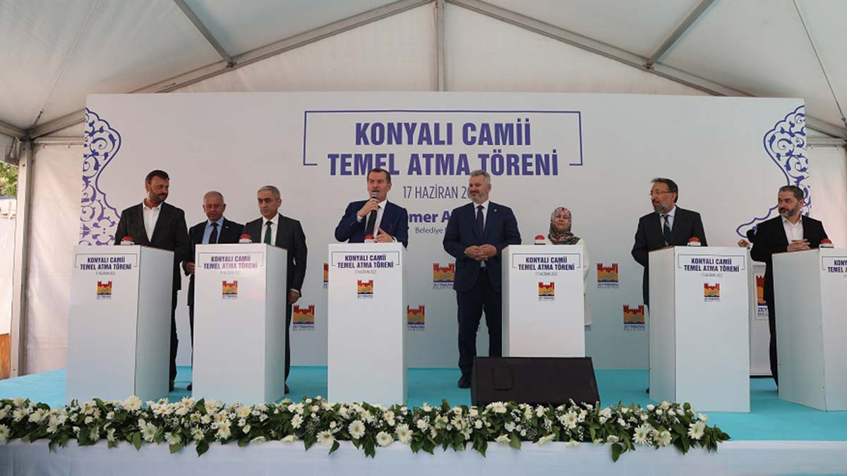 Konyalı Camii'nin temelleri yeniden atıldı
