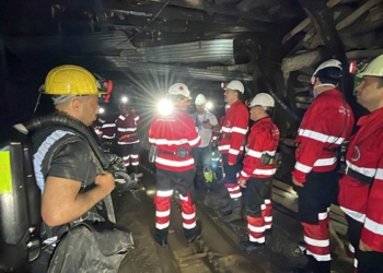 Kütahya'da maden ocağında göçük tatbikatı