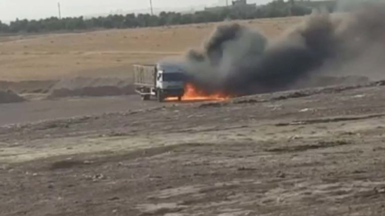 Suriye’de bomba yüklü kamyon imha edildi