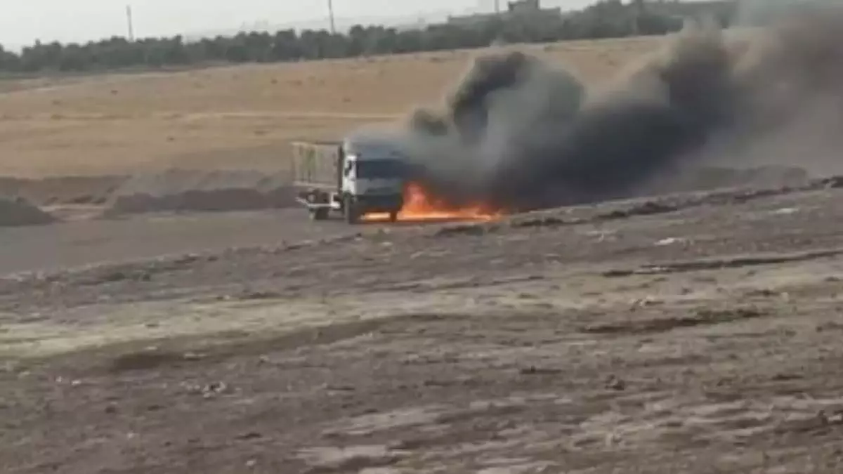 Suriye'de bomba yüklü kamyon imha edildi