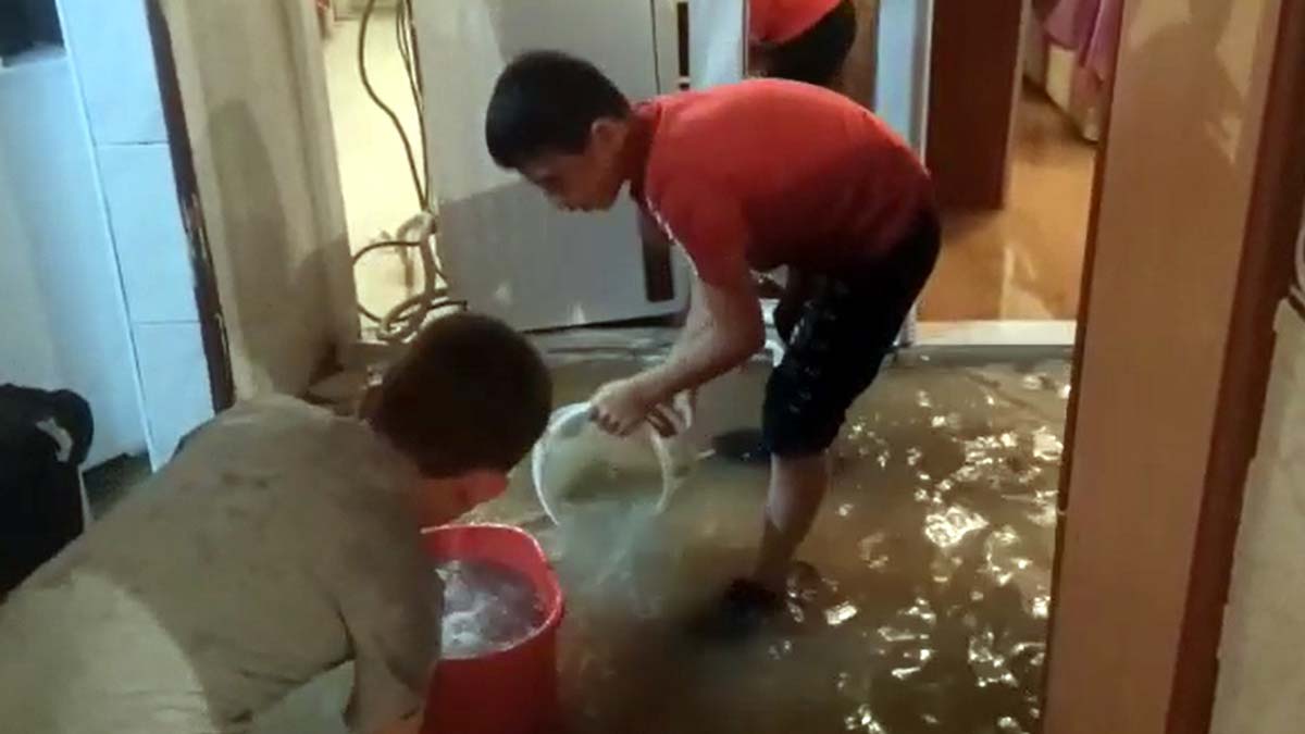 Tokat'ta sağanak sonrası evleri su bastı