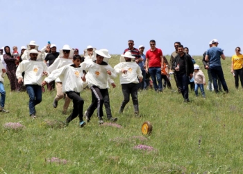 Van'da Bal Yuvarlama yarışması yapıldı