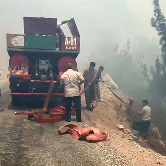 Orman yangını 6 saatlik mücadele sonucu söndürüldü