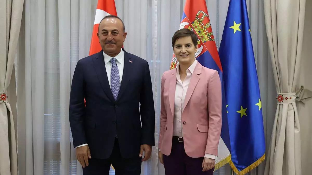 Çavuşoğlu, sırbistan başbakanı ana brnabiç ile görüştü