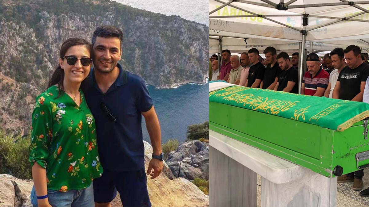 Balayı dönüşü kazada ölen çift yan yana toprağa verildi