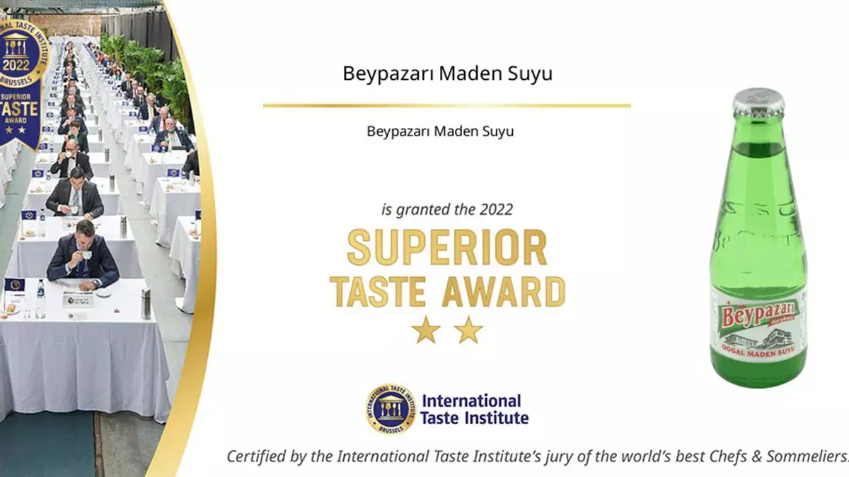 The international taste & quality institute itqi tarafından türkiye’nin lider maden suyu üreticisi olan beypazarı maden suyu uluslararası üstün lezzet ödülü'ne layık görüldü.