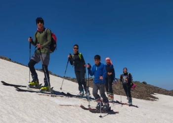 Erciyes'te haziran ayında kayak