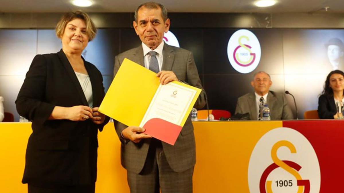 Dursun Özbek mazbatasını aldı