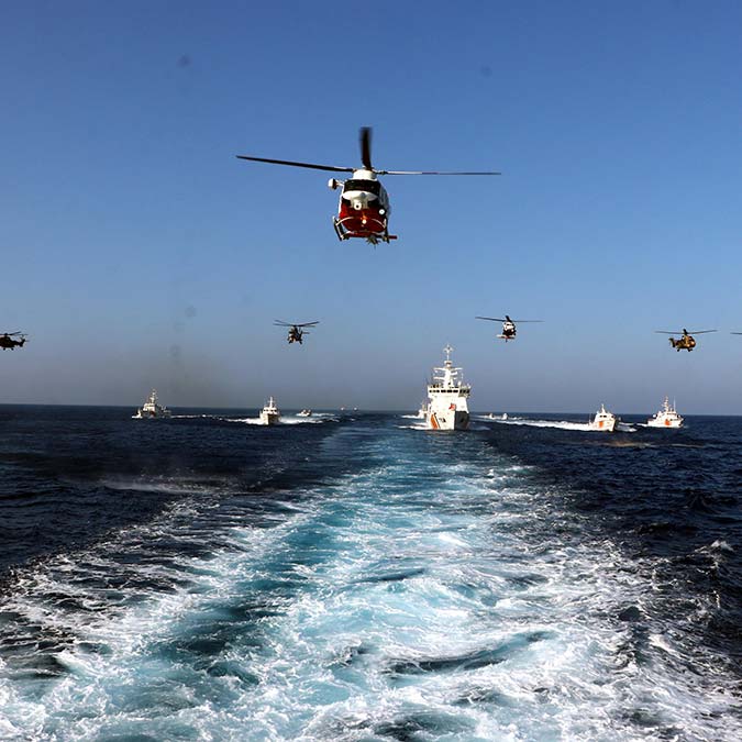 Türkiye ve Kuzey Kıbrıs Türk Cumhuriyeti'nin (KKTC) Doğu Akdeniz'de uluslararası sularda gerçekleştirdiği 'Şehit Teğmen Caner Gönyeli Tatbikatı' tamamlandı.