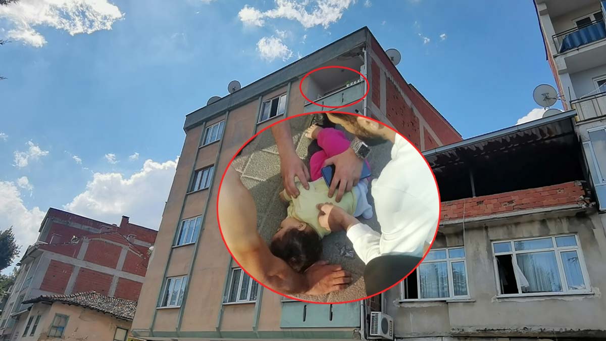 9 aylık bebek beşinci kattan düştü